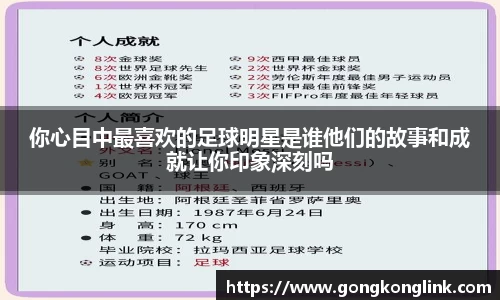 你心目中最喜欢的足球明星是谁他们的故事和成就让你印象深刻吗